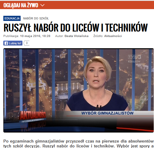 tv rzeszow 10.05